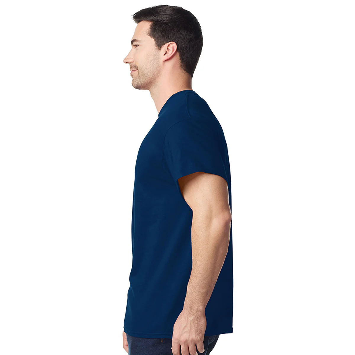 Navy Cotton T-Shirt - Image 3