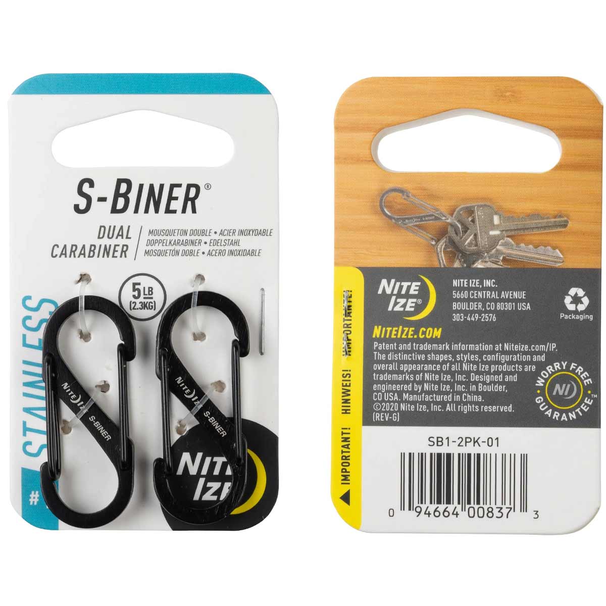 Nite Ize S-Biner - Stainless Steel Black - Image 2