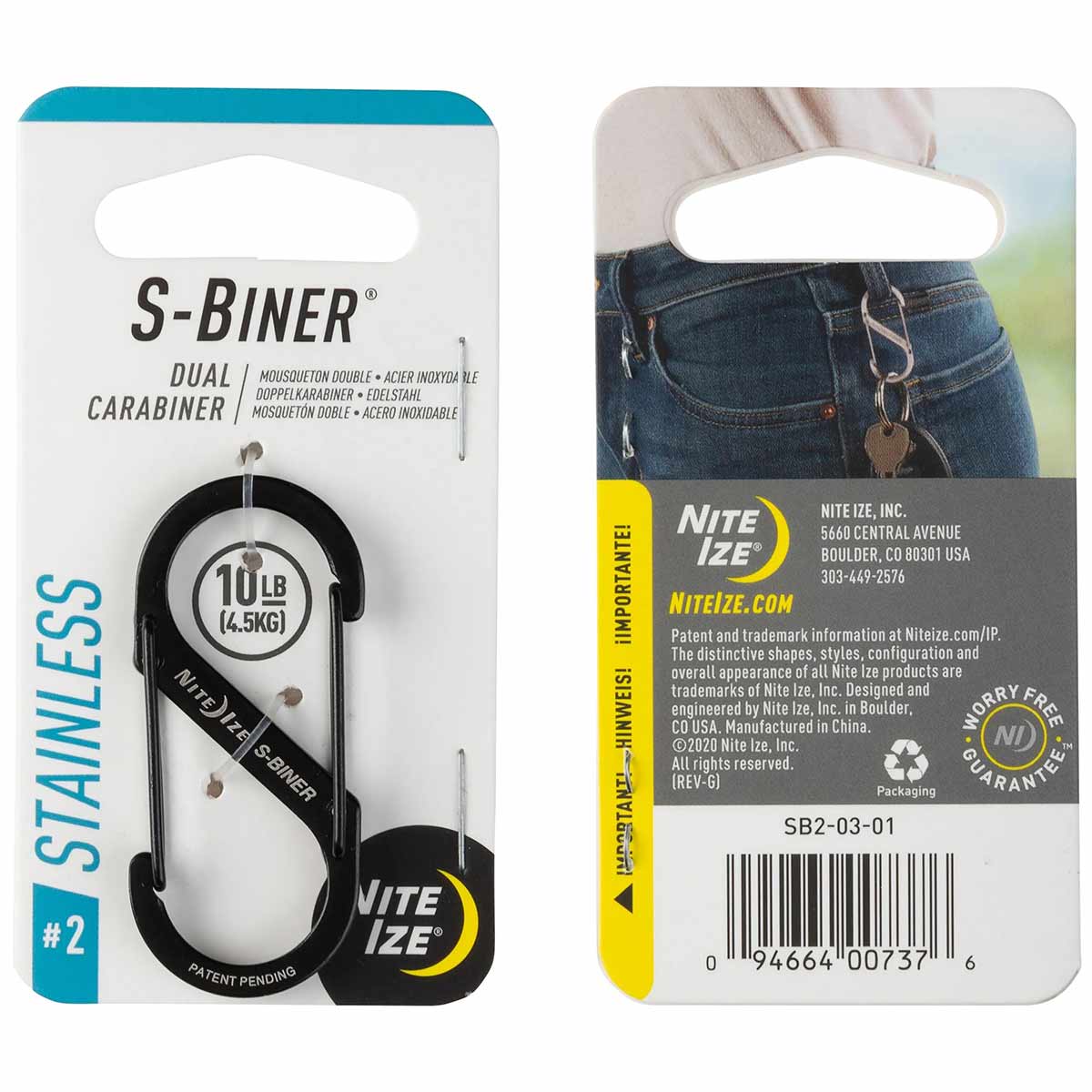 Nite Ize S-Biner - Stainless Steel Black - Image 3