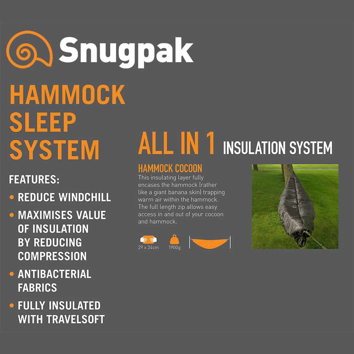 Snugpak Hammock Cocoon Insulation System Olive - Image 5