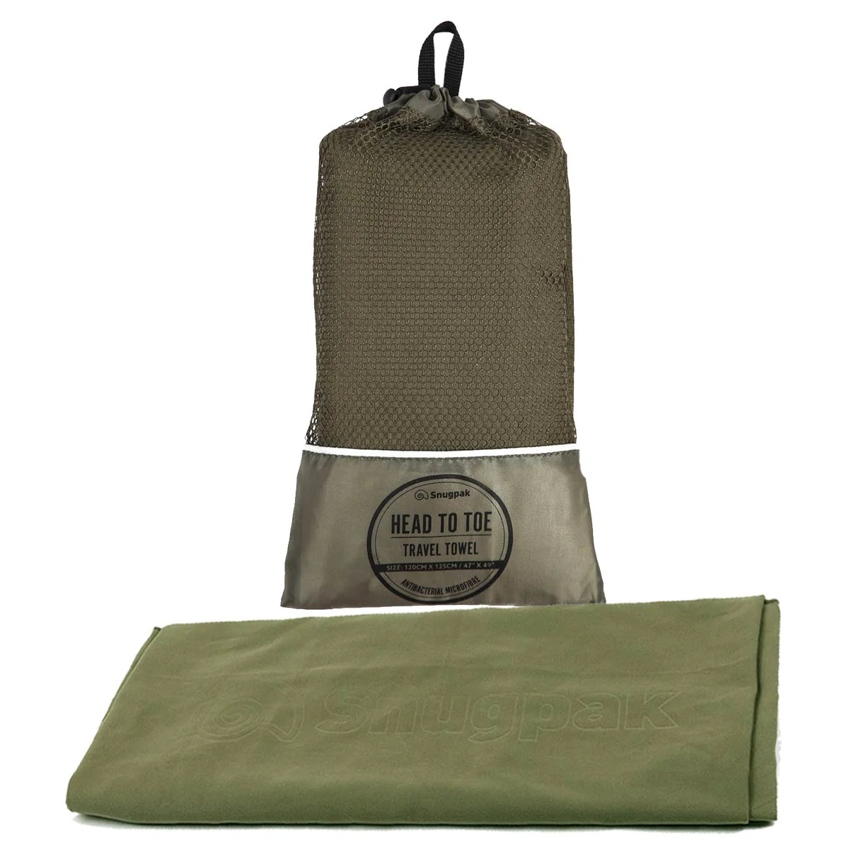 Snugpak Head to Toe Travel Towel Olive - 125cm x 120cm