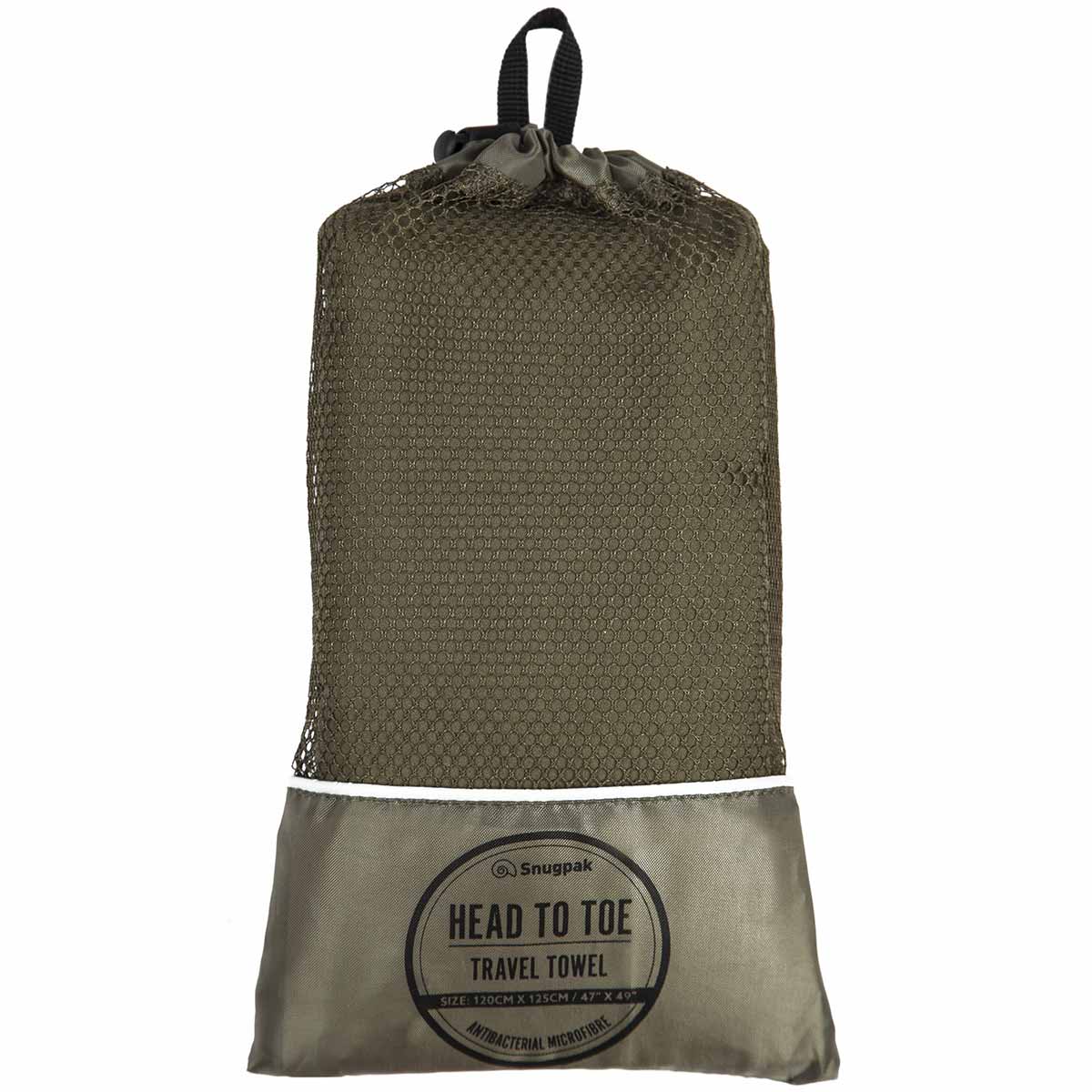 Snugpak Head to Toe Travel Towel Olive - 125cm x 120cm - Image 3