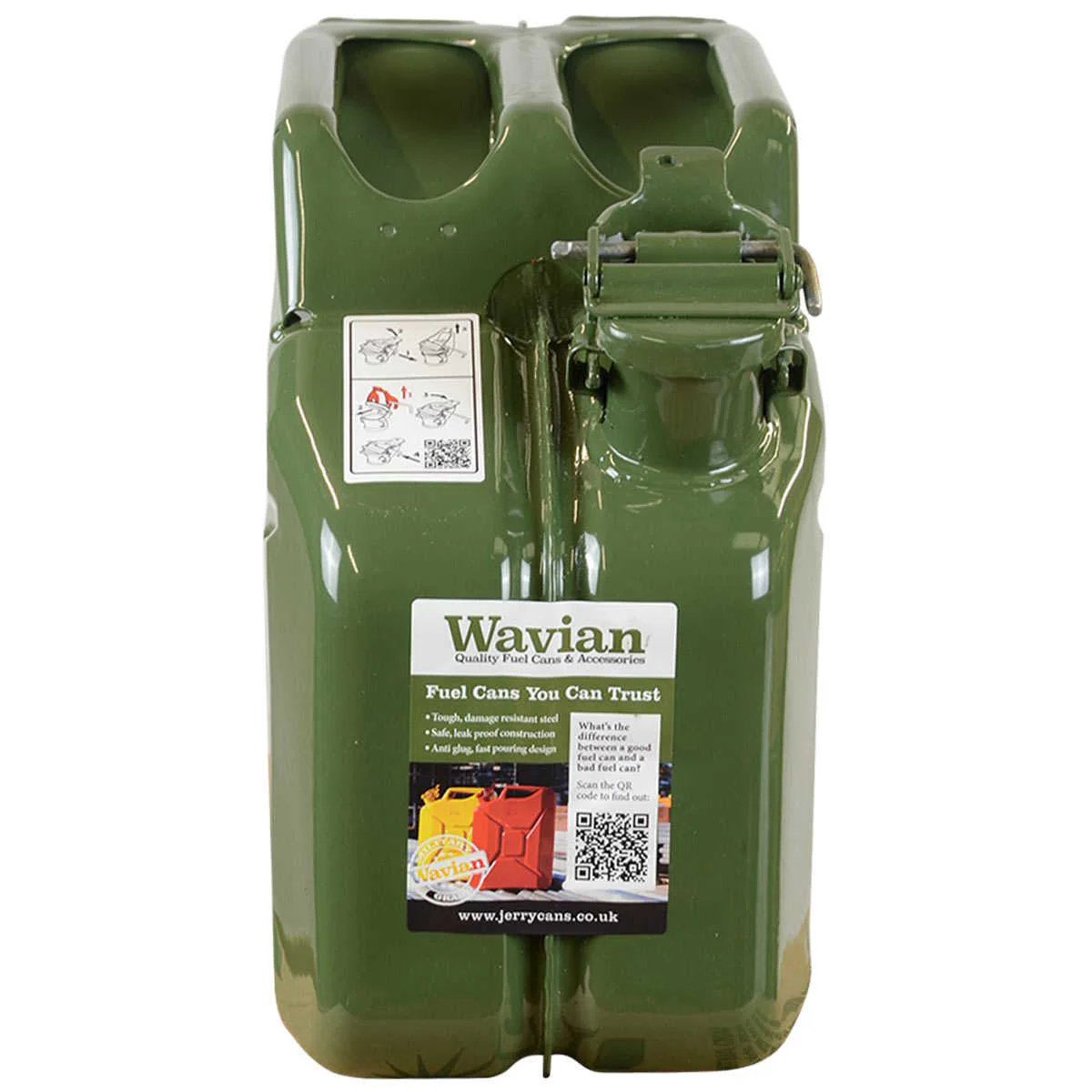 Wavian NATO Steel Jerry Can 10L Khaki Green - Image 4