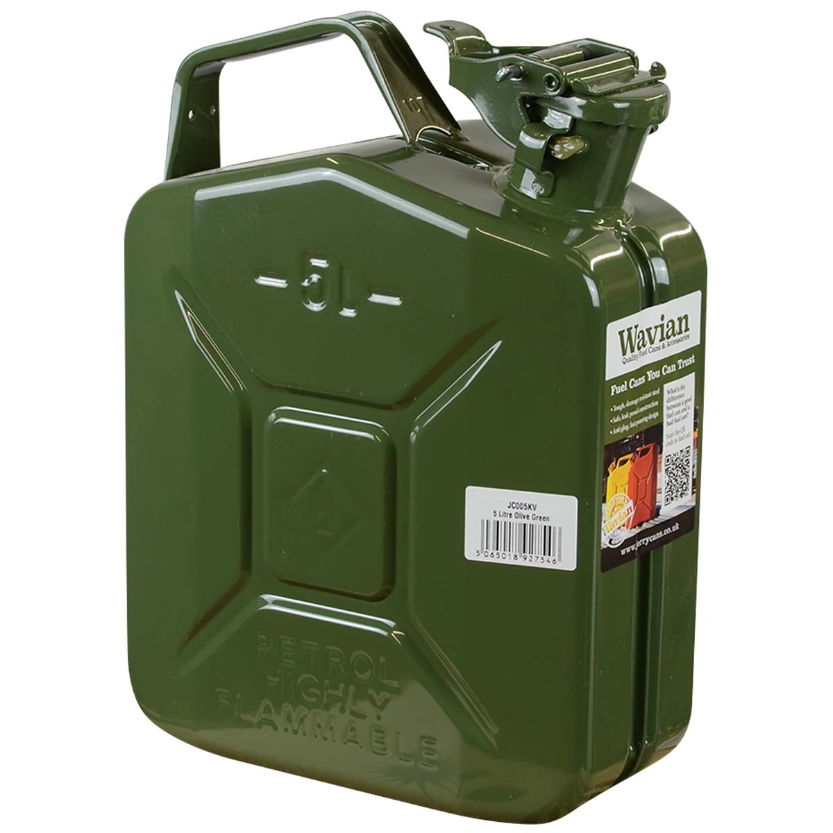 Wavian NATO Steel Jerry Can 5L Khaki Green - Image 3