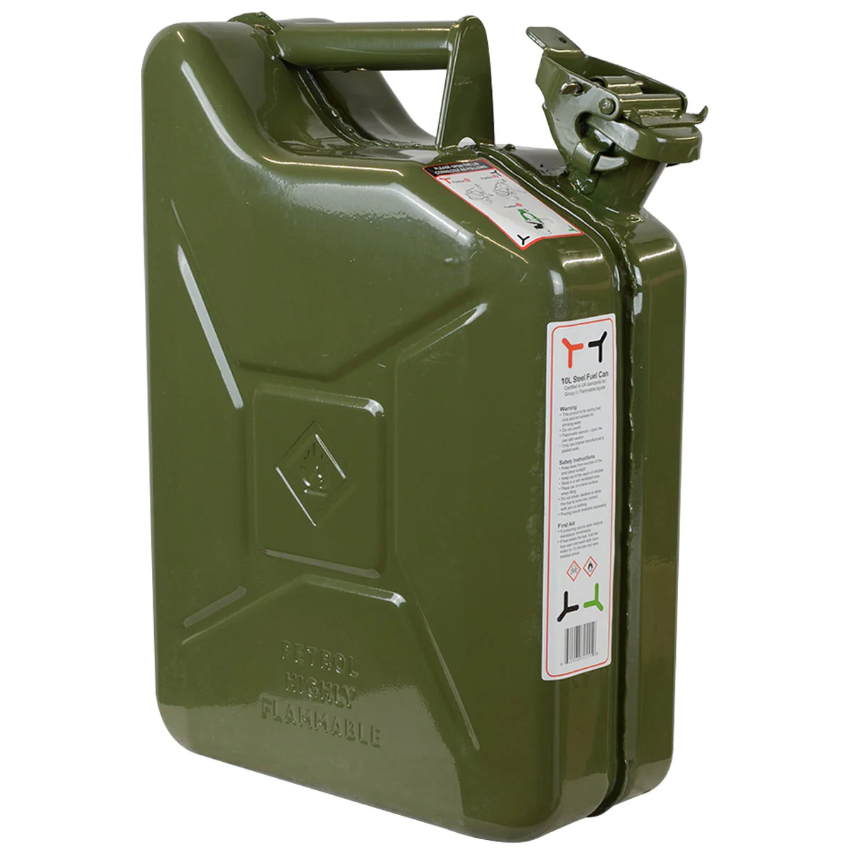 Steel Site Jerry Can 10L Green - Image 3