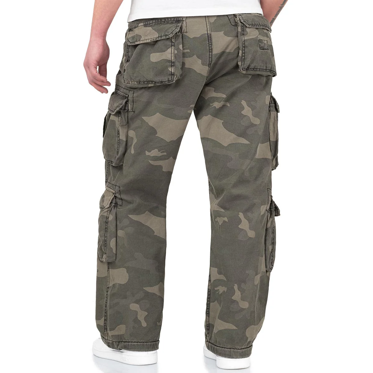 Surplus Airborne Vintage Trousers Black Camo - Image 3