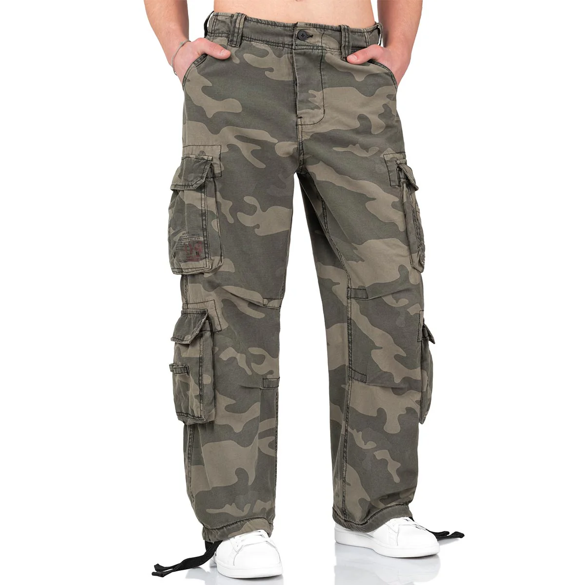 Surplus Airborne Vintage Trousers Black Camo - Image 4
