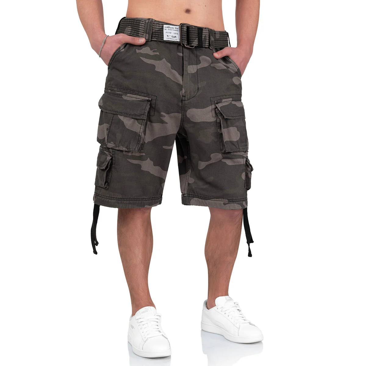 Surplus Division Shorts Black Camo - Image 4