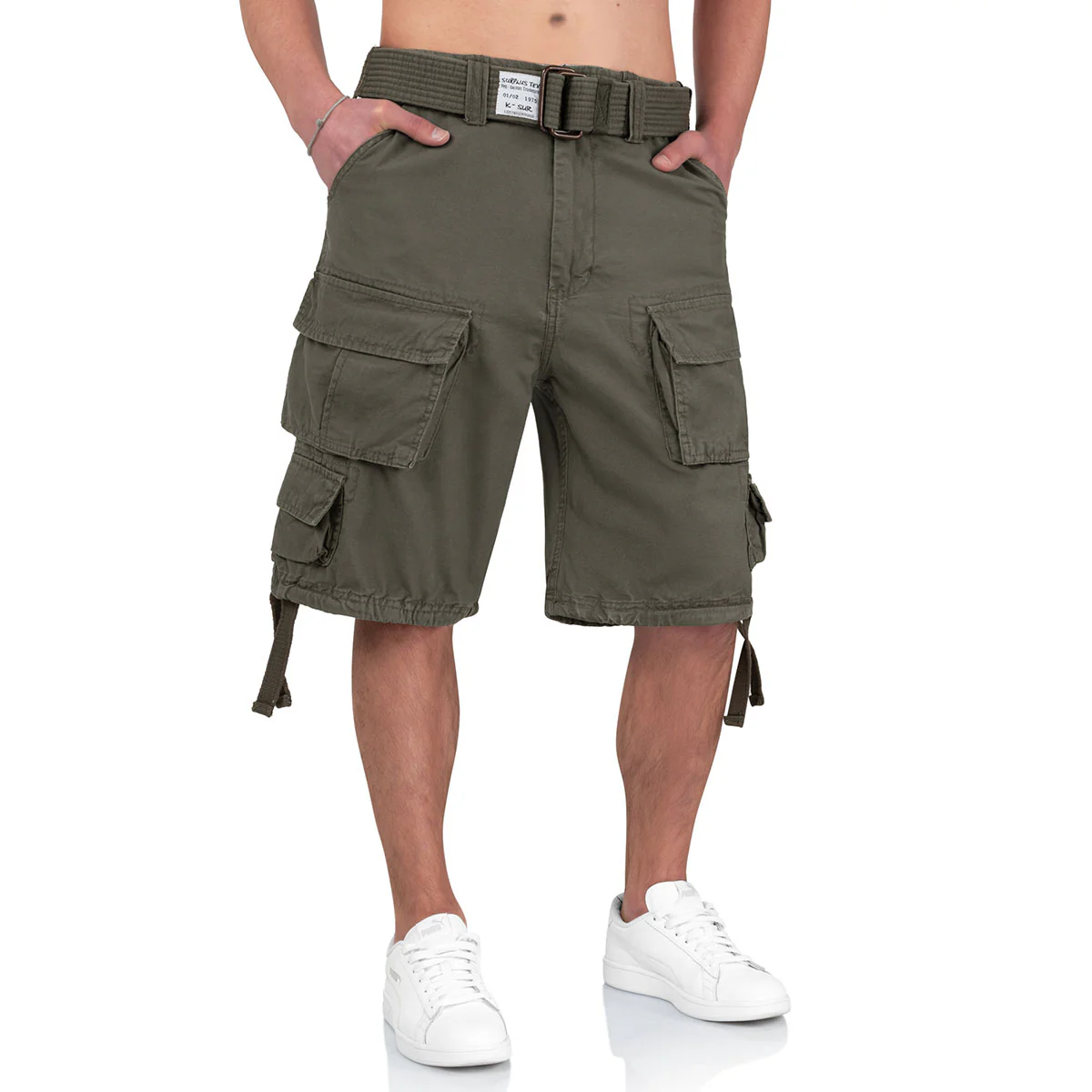 Surplus Division Shorts Olive Green - Image 4