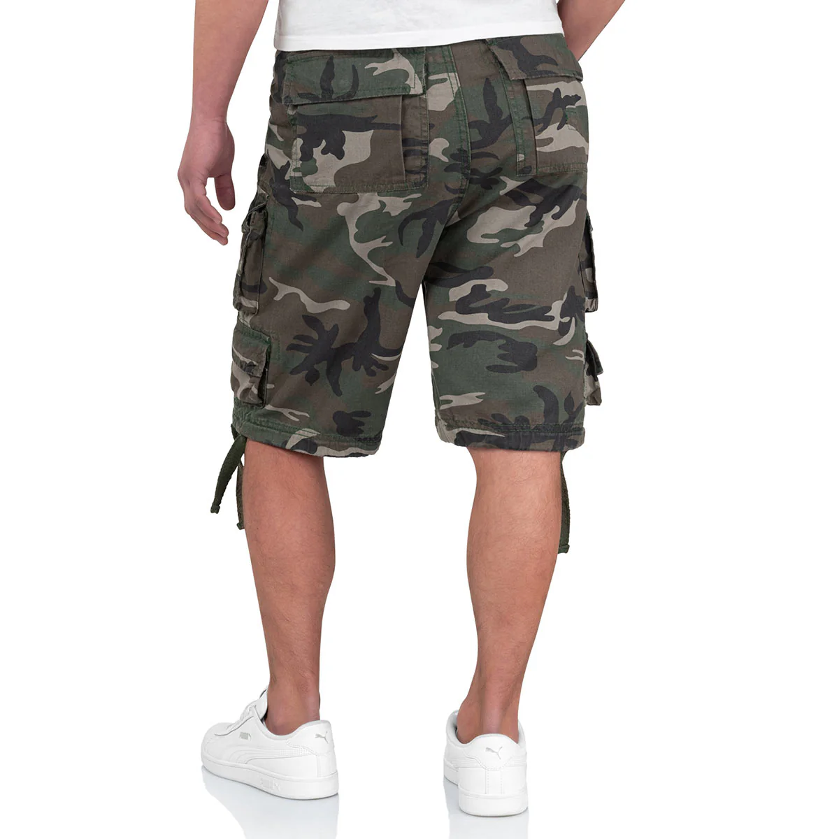 Surplus Division Shorts Woodland Camo - Image 3