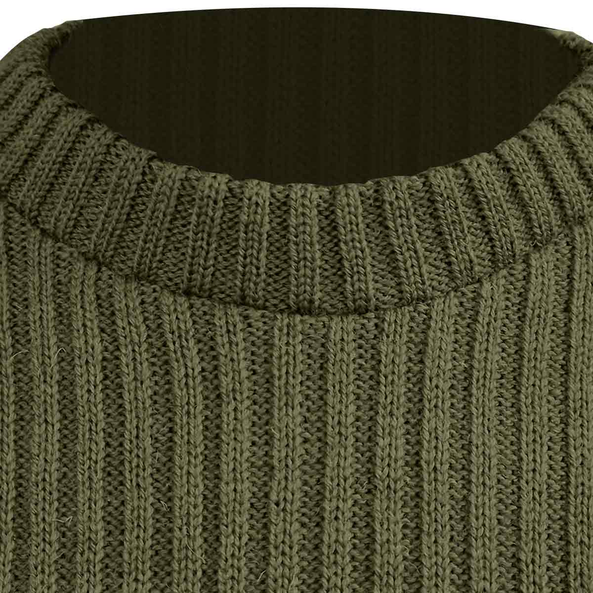 Woolly Pully Army Jumper with Patches Olive - Image 4